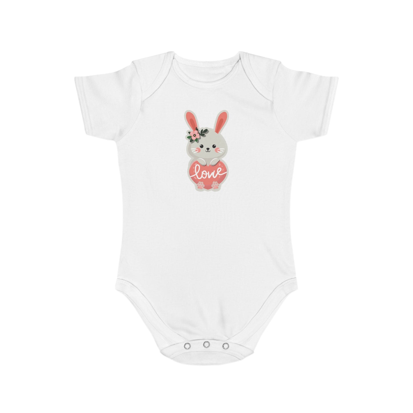 Cute Bunny Love design baby bodysuit