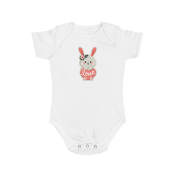 Cute Bunny Love design baby bodysuit
