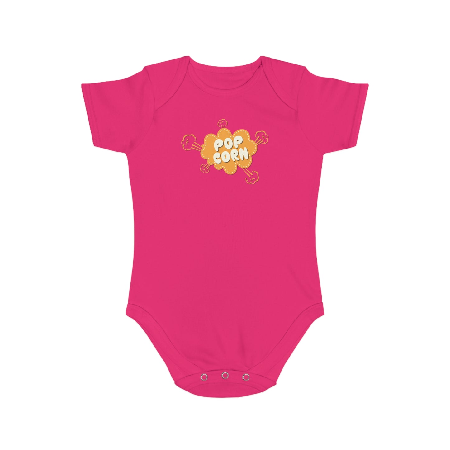 cute popcorn design baby bodysuit