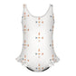 Girls' Geometric Print Ruffle Leg One-Piece Swimsuit