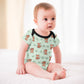 Cute Cotton Baby Fox Print Short Sleeve Onesie