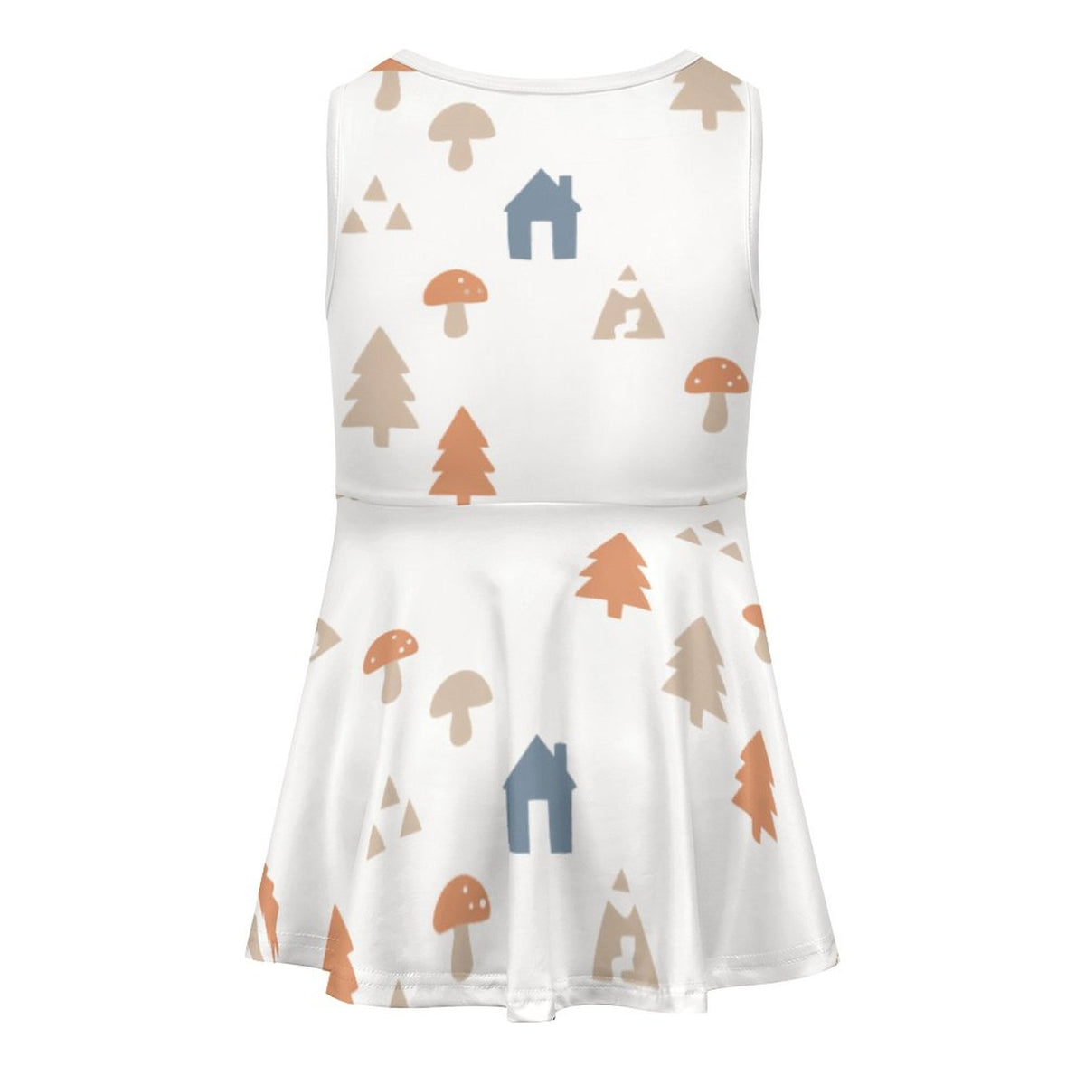 Cute Woodland Cabin Tank Dress for Girls