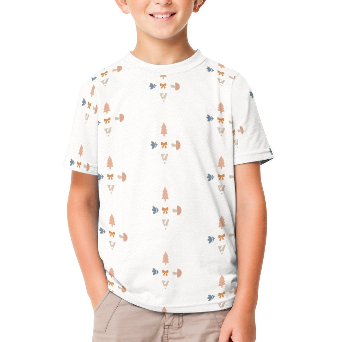 Kids' Geometric Print Short Sleeve T-Shirt