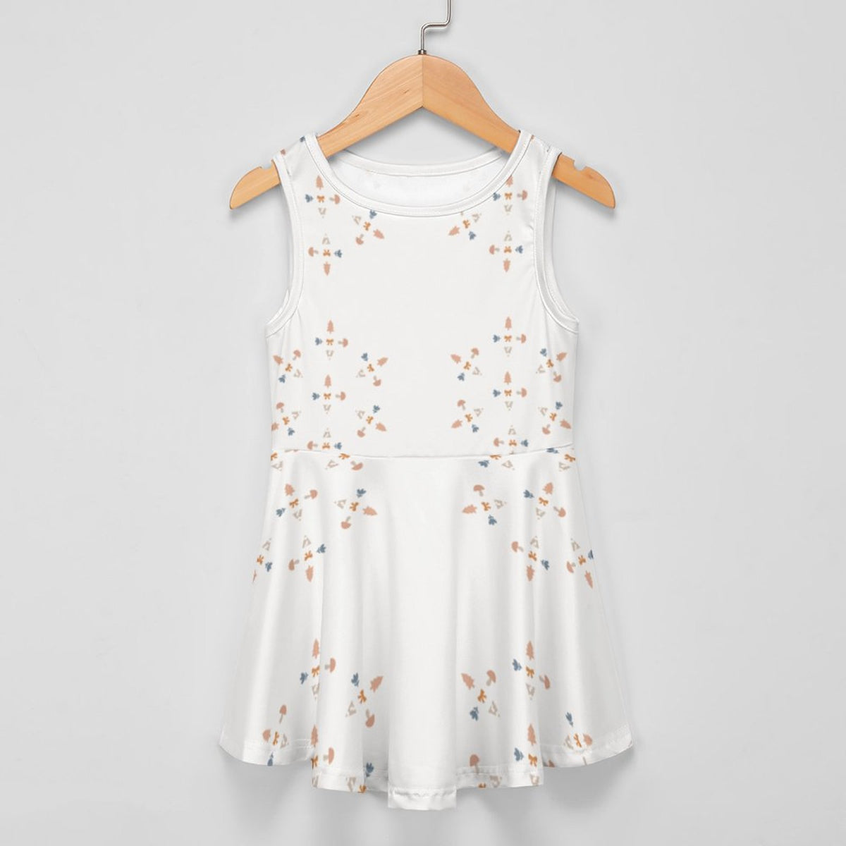 Girls' Geometric Print Sleeveless Skater Dress