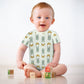 Cute Bunny & Moon Short Sleeve Baby Bodysuit | 180gsm