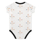 Baby Geometric Motif Short Sleeve Contrast Trim Romper
