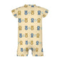 Cute Baby Short Sleeve Bear Print Romper