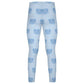 Girls' Blue Geometric Print Yoga Leggings (180GSM)