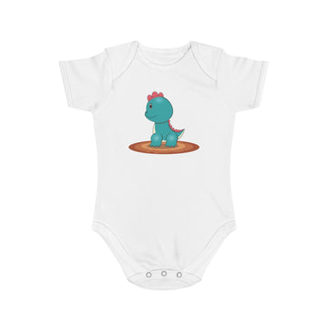Cute Dinosaur Short Sleeve Baby Bodysuit - Perfect Gift for Baby Showers