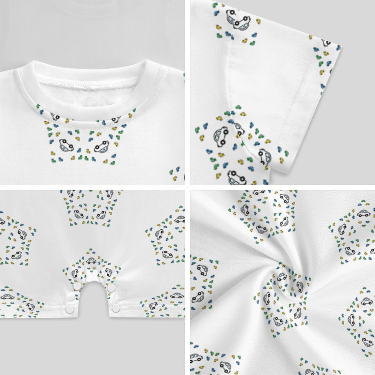 Baby Geometric Star Short Sleeve Romper
