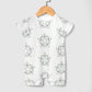 Baby Star Floral Print Short Sleeve Romper