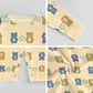 Teddy Bear Print Long Sleeve Baby Romper | Custom AOP