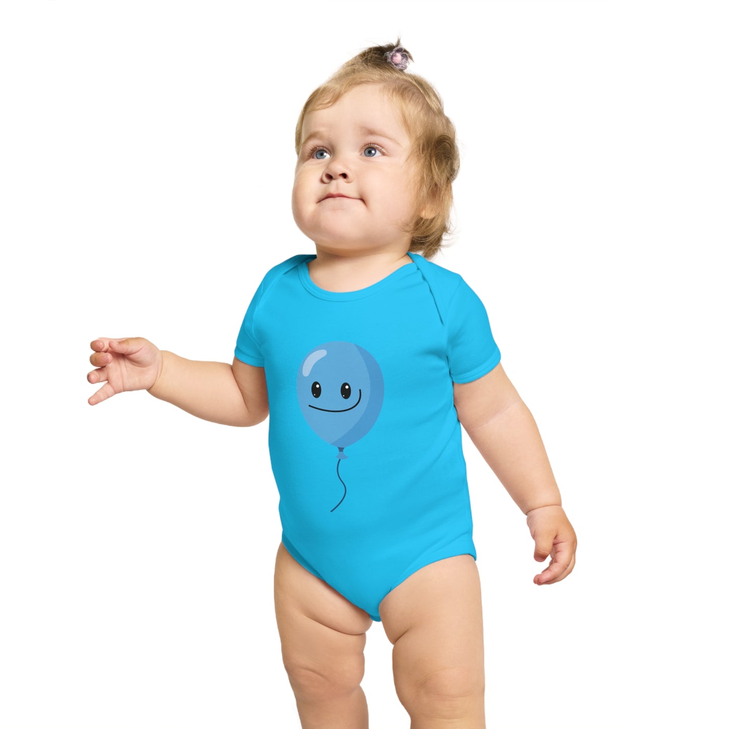 Playful Blue Balloon Baby Bodysuit