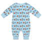 Space Rocket Print Long Sleeve Baby Onesie | Custom AOP