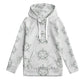 Kids' White Star Print Pullover Hoodie with Pocket