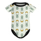 Cute Bunny & Moon Short Sleeve Baby Romper | 220gsm