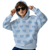Kids' Light Blue Elephant Pattern Hoodie Sweatshirt