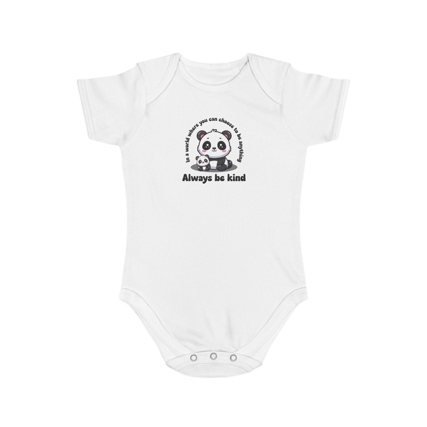 Cute Panda Love design baby bodysuit
