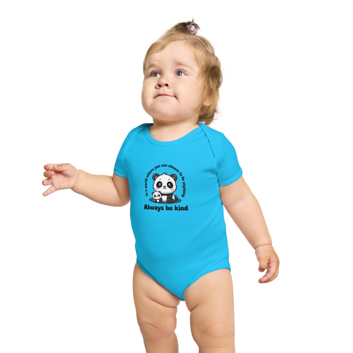 Cute Panda Love design baby bodysuit