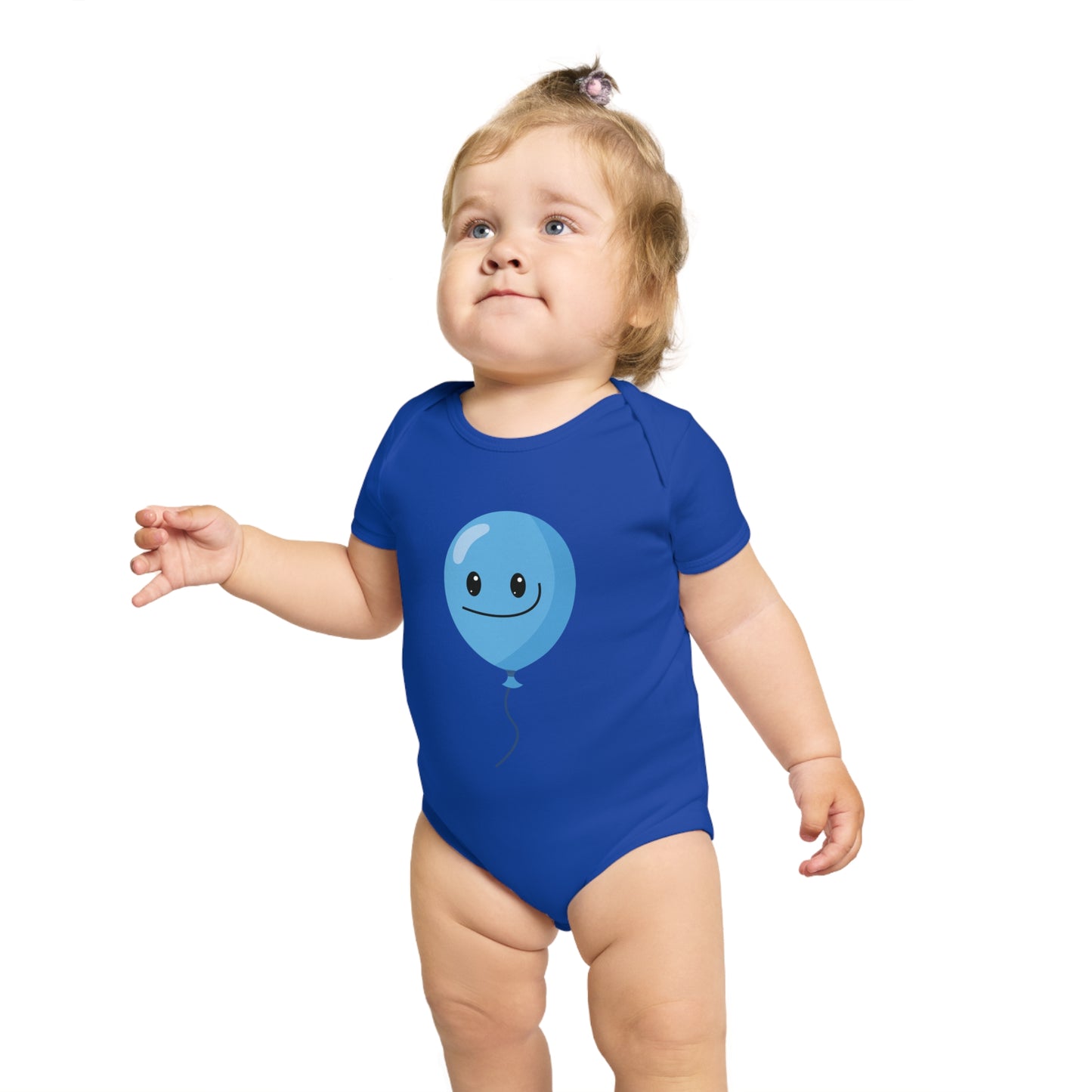 Playful Blue Balloon Baby Bodysuit
