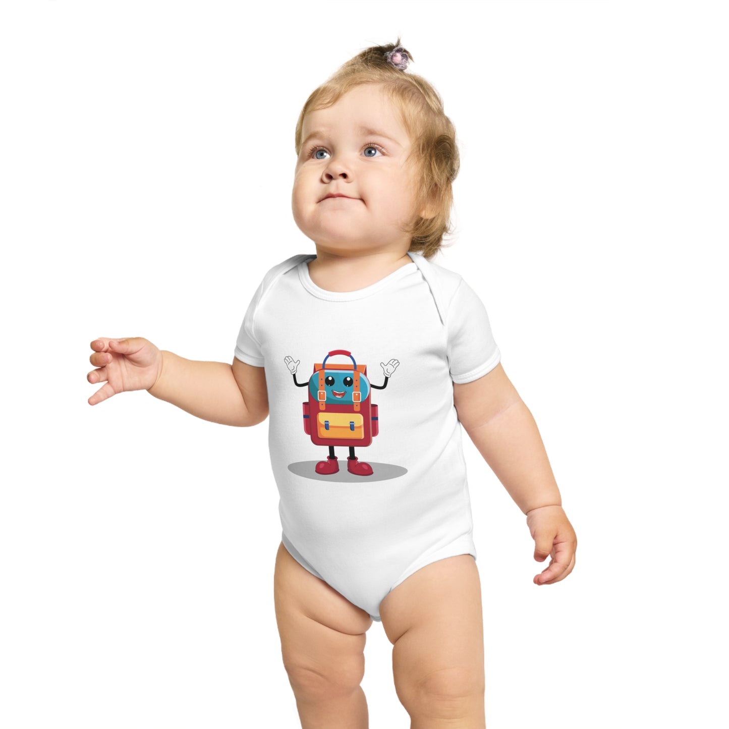 Cute Backpack Buddy Baby Bodysuit