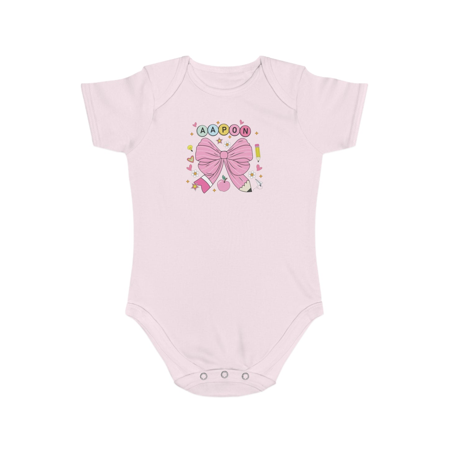 Pink Bow Magic design baby  bodysuit