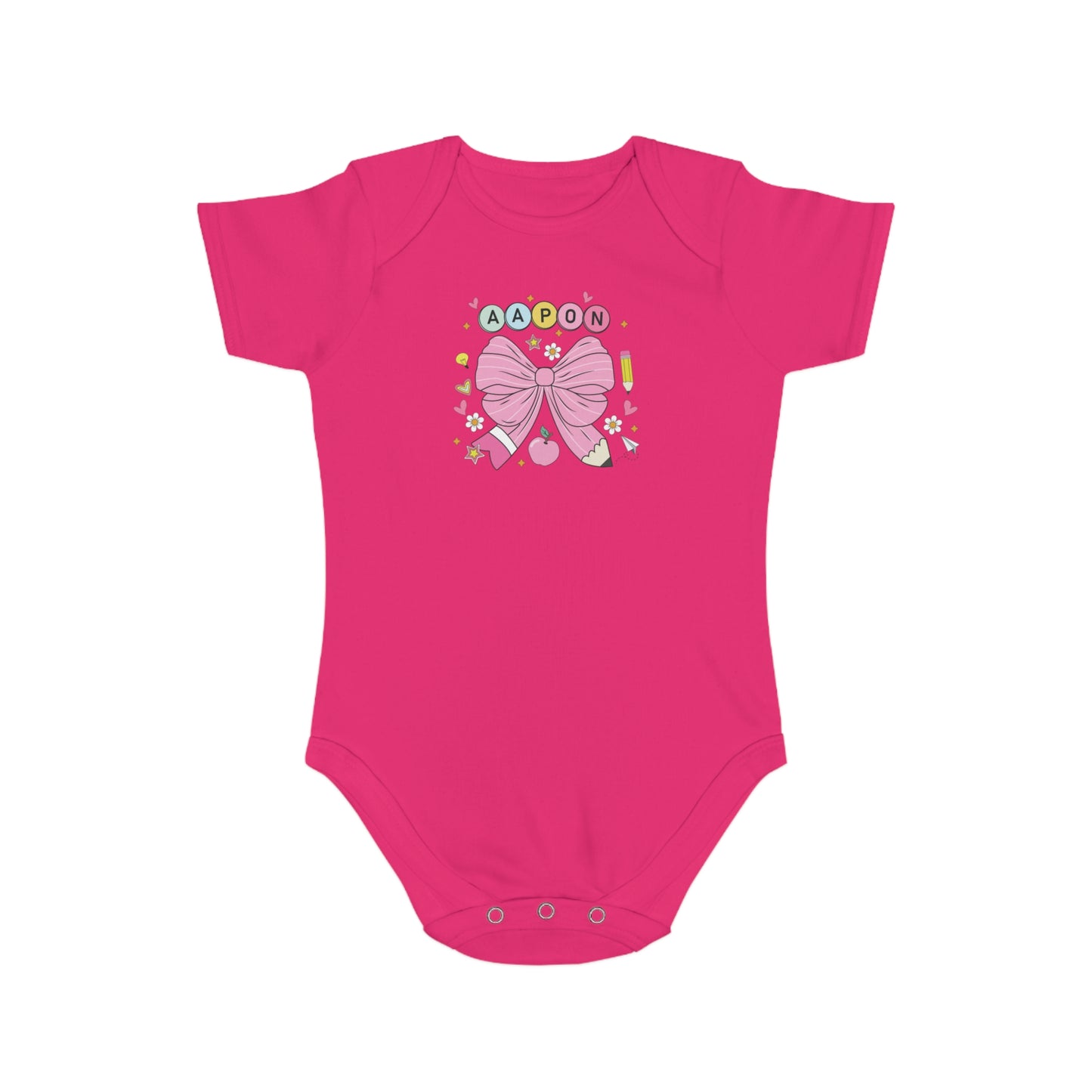 Pink Bow Magic design baby  bodysuit