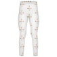 180GSM Girls' White Geometric Patterned Leggings