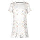 Girls' Geometric Print Short Sleeve Ruffled Dress
