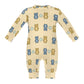 Baby Bear Print Long Sleeve Romper