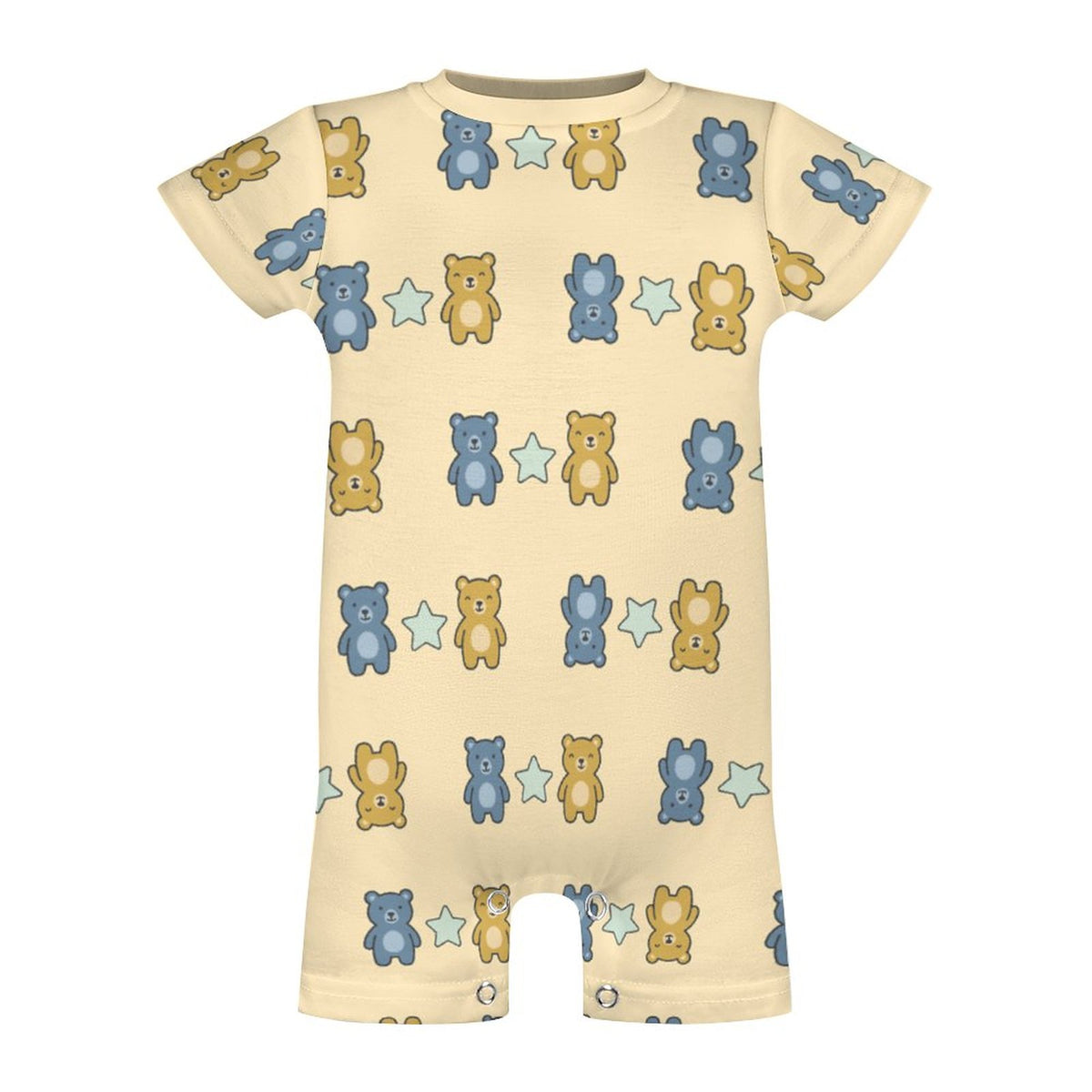 Cute Teddy Bear Short Sleeve Baby Bodysuit | 180gsm