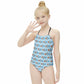Outer Space Rocket Halter One-Piece Girls Swimsuit