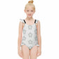 Girls' Geometric Star Ruffle One-Piece Swimsuit