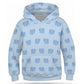 Kids' Light Blue Elephant Pattern Hoodie Sweatshirt