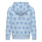Kids' Light Blue Elephant Pattern Hoodie Sweatshirt