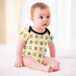 Cute Baby Bear Print Short Sleeve Bodysuit Onesie