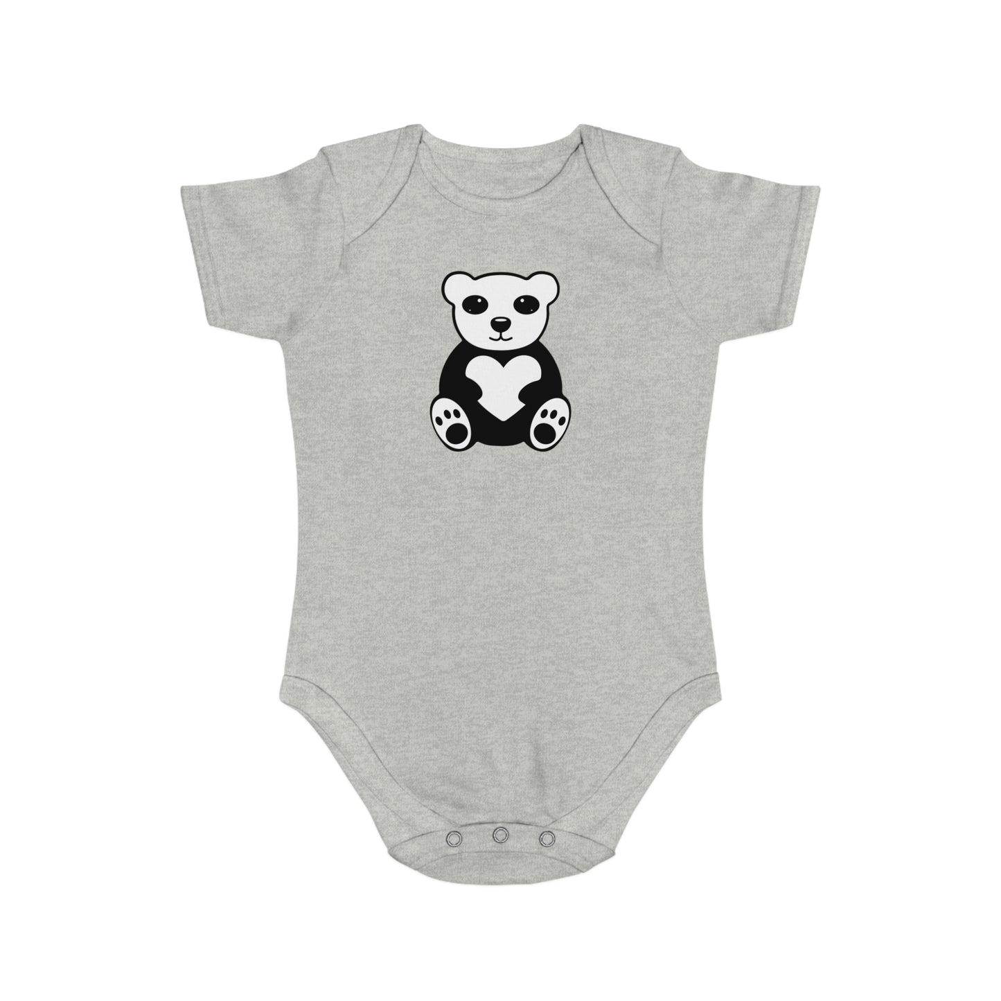 Cute Panda Heart design baby bodysuit