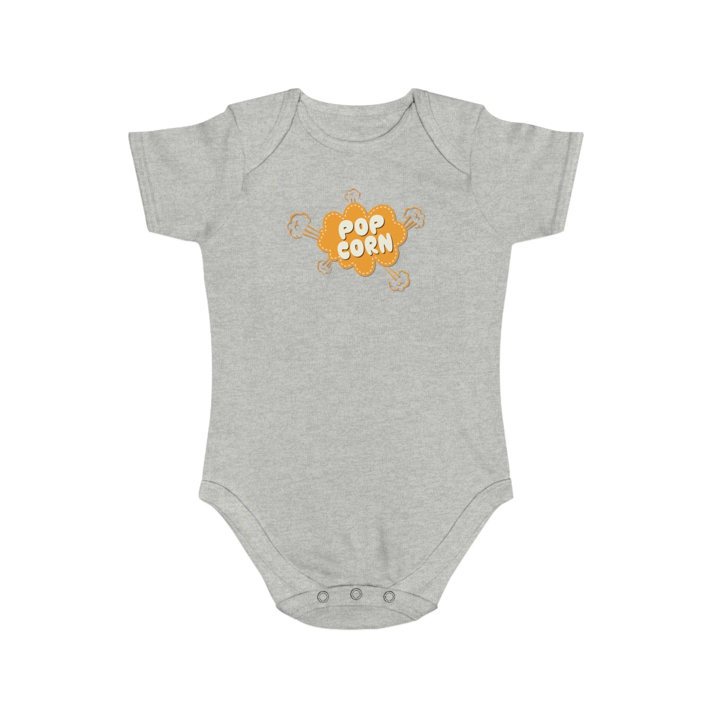 cute popcorn design baby bodysuit