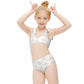 Girls' Geometric Print Tie-Shoulder 2-Piece Swimsuit