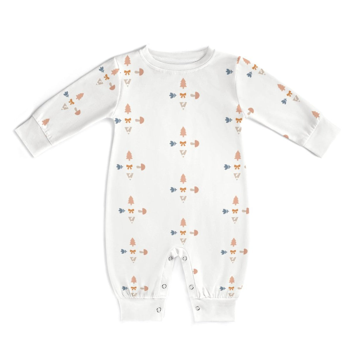 200GSM Baby Geometric Long Sleeve Romper