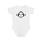 Cute Music-Themed Short Sleeve Baby Bodysuit with Smiley Face
