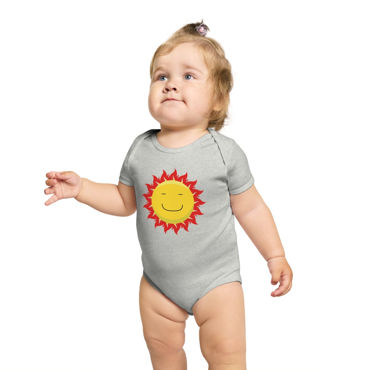 Happy Sun Vibes design baby bodysuit
