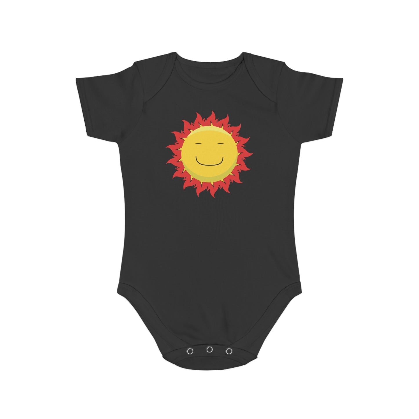 Happy Sun Vibes design baby bodysuit