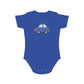 Happy Blue Car design baby bodysuit