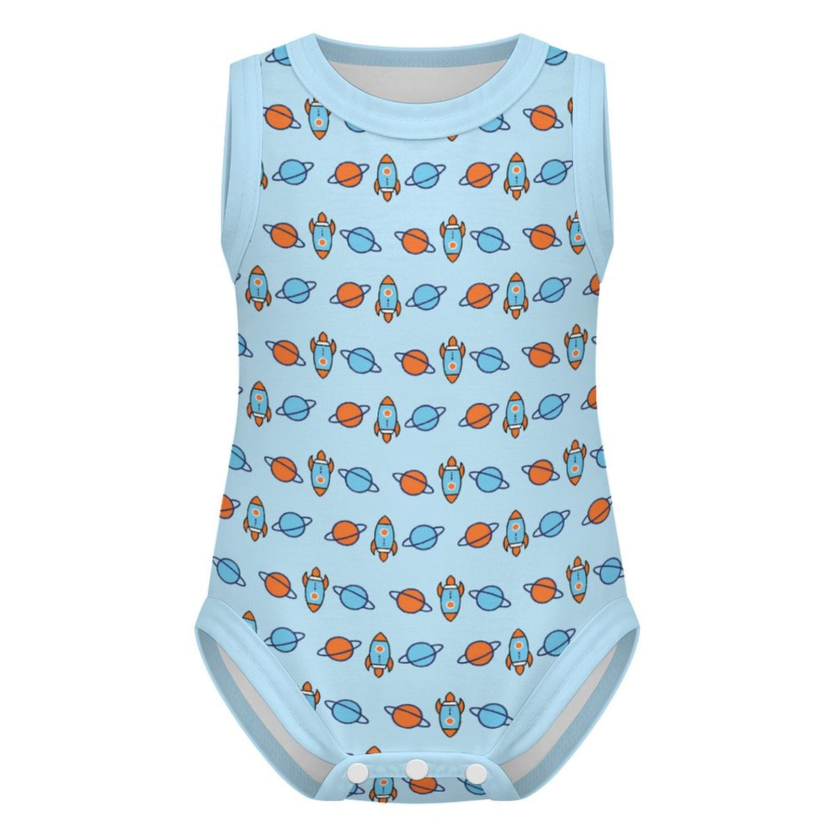 DTG Cotton Baby Sleeveless Romper | All-Over Print