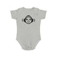 Cute Music-Themed Short Sleeve Baby Bodysuit with Smiley Face