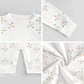 Cute Geometric Motif Cotton Long Sleeve Infant Bodysuit