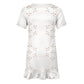 Girls' Geometric Print Short Sleeve Ruffled Dress