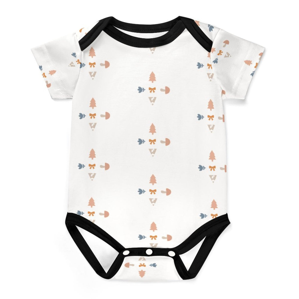 Baby Geometric Print Cotton Short Sleeve Onesie