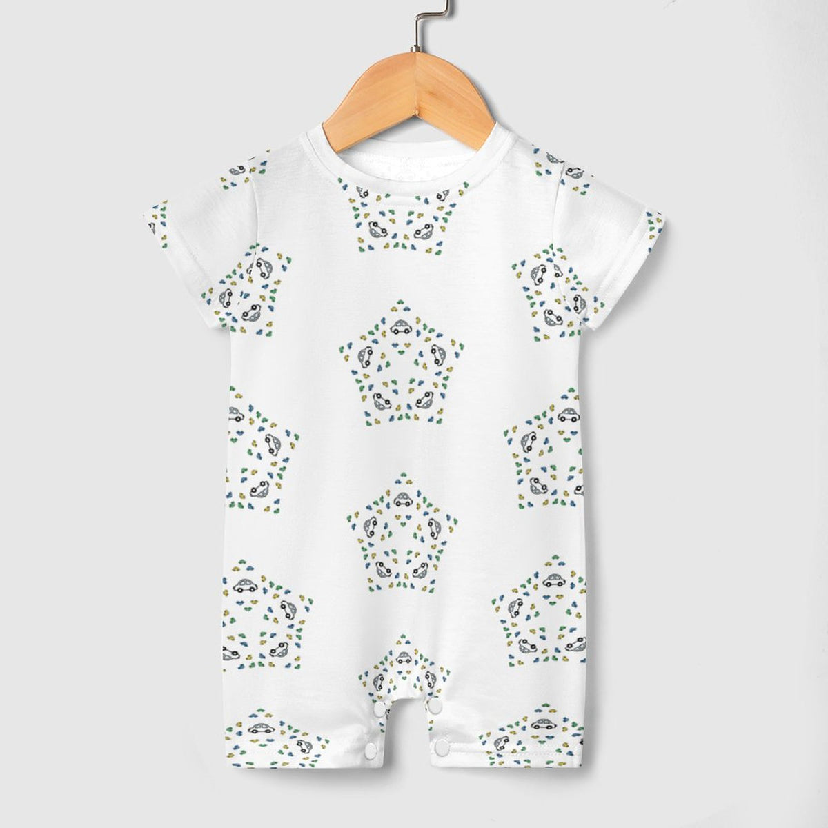 Baby Geometric Star Short Sleeve Romper